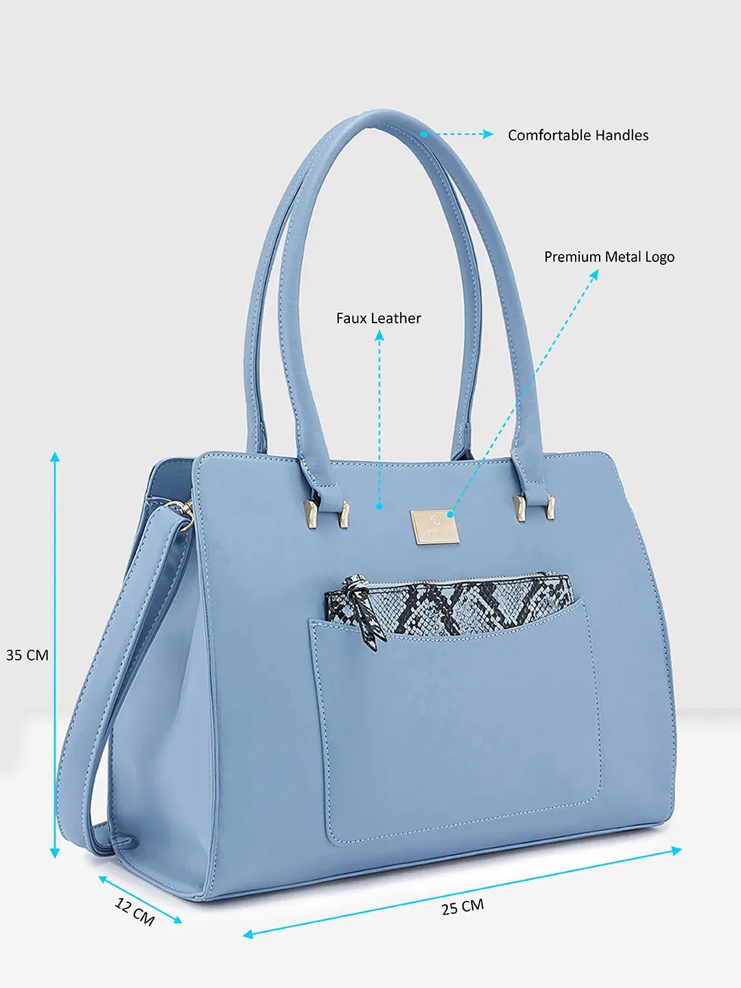 Caprese Ellis Satchel Large Blue