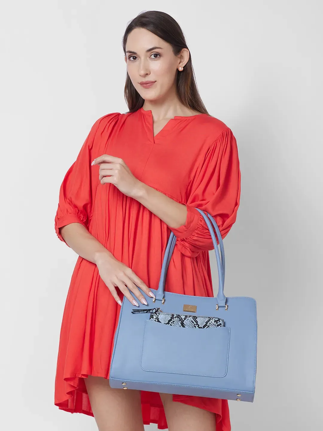 Caprese Ellis Satchel Large Blue