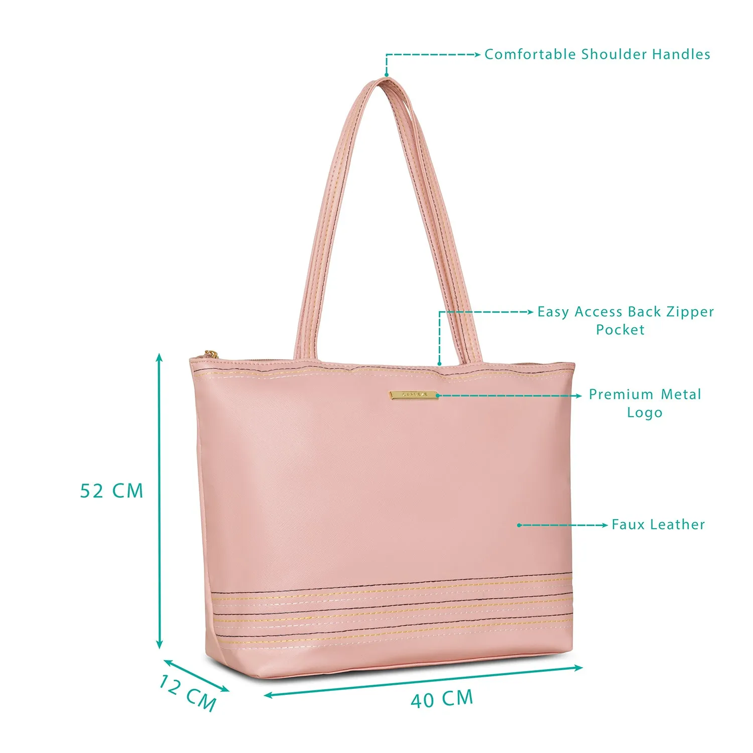 Caprese Evie Tote Large Coral