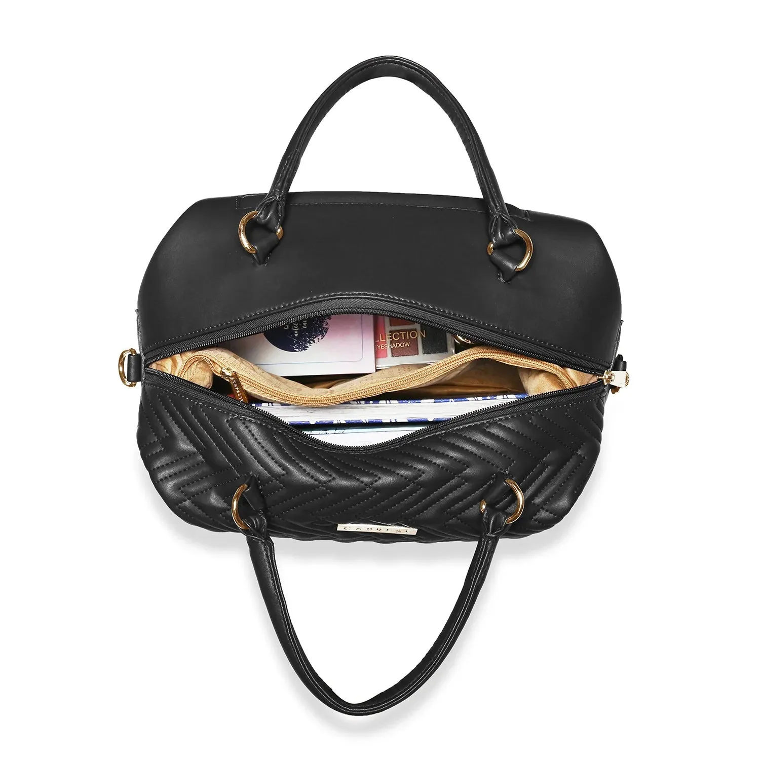 Caprese Mavis Satchel Medium Black