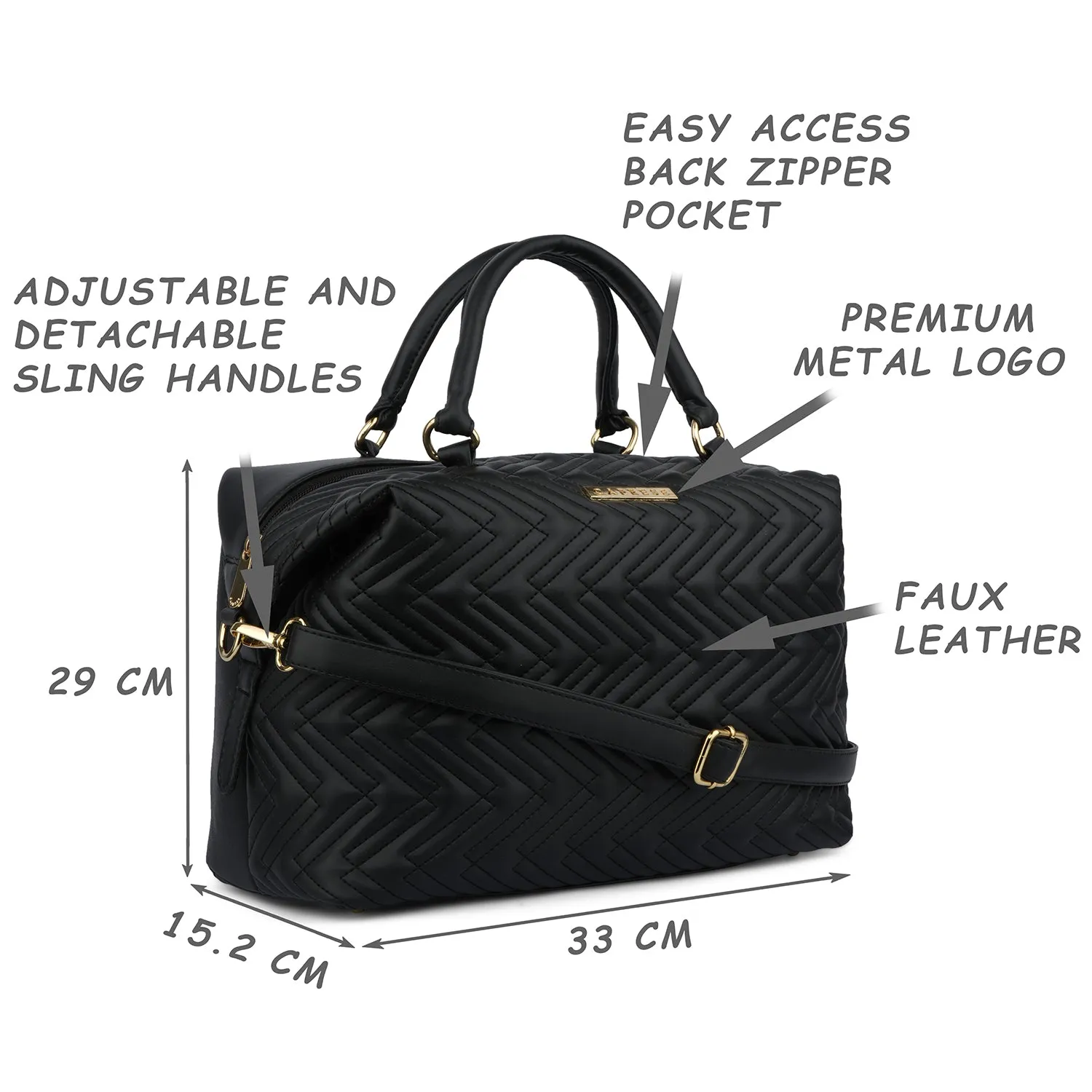 Caprese Mavis Satchel Medium Black