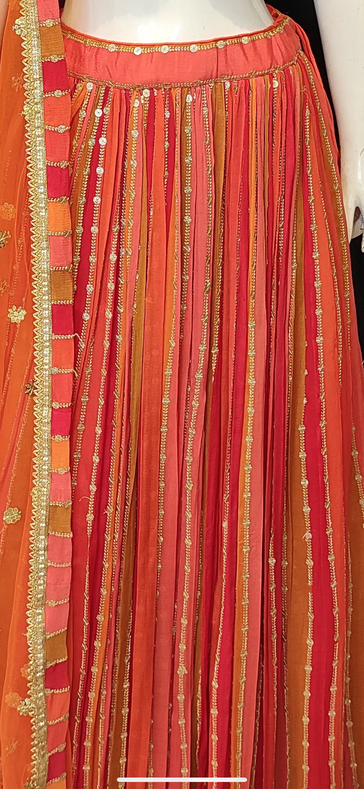 Chinon Lehenga Choli With Zari Work And Net Dupatta