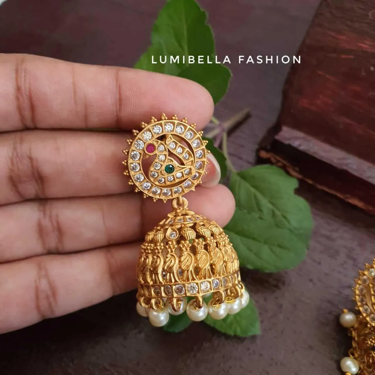 Circle Peacock Style Jhumki Online