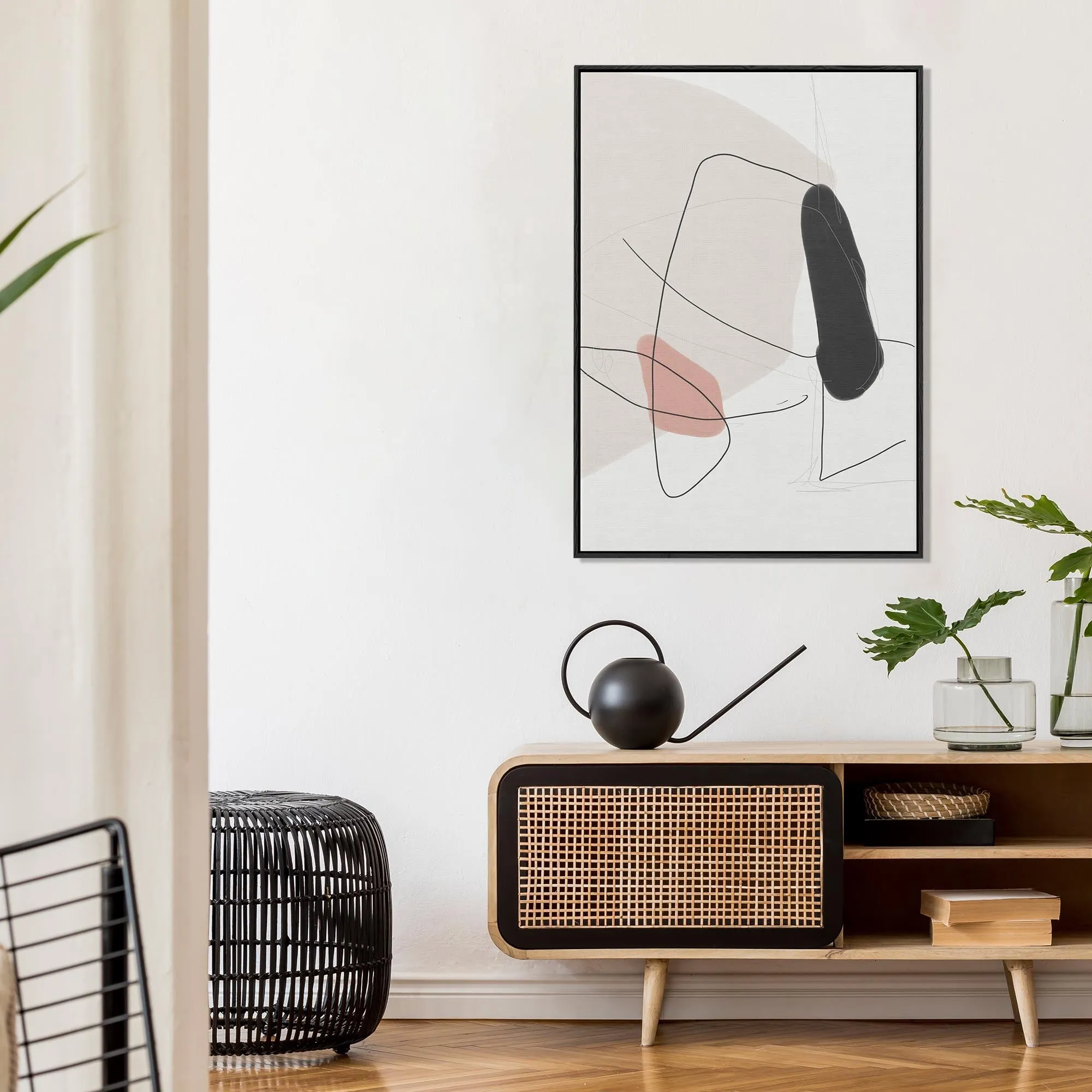 Contemporary Shapes Framed Canvas