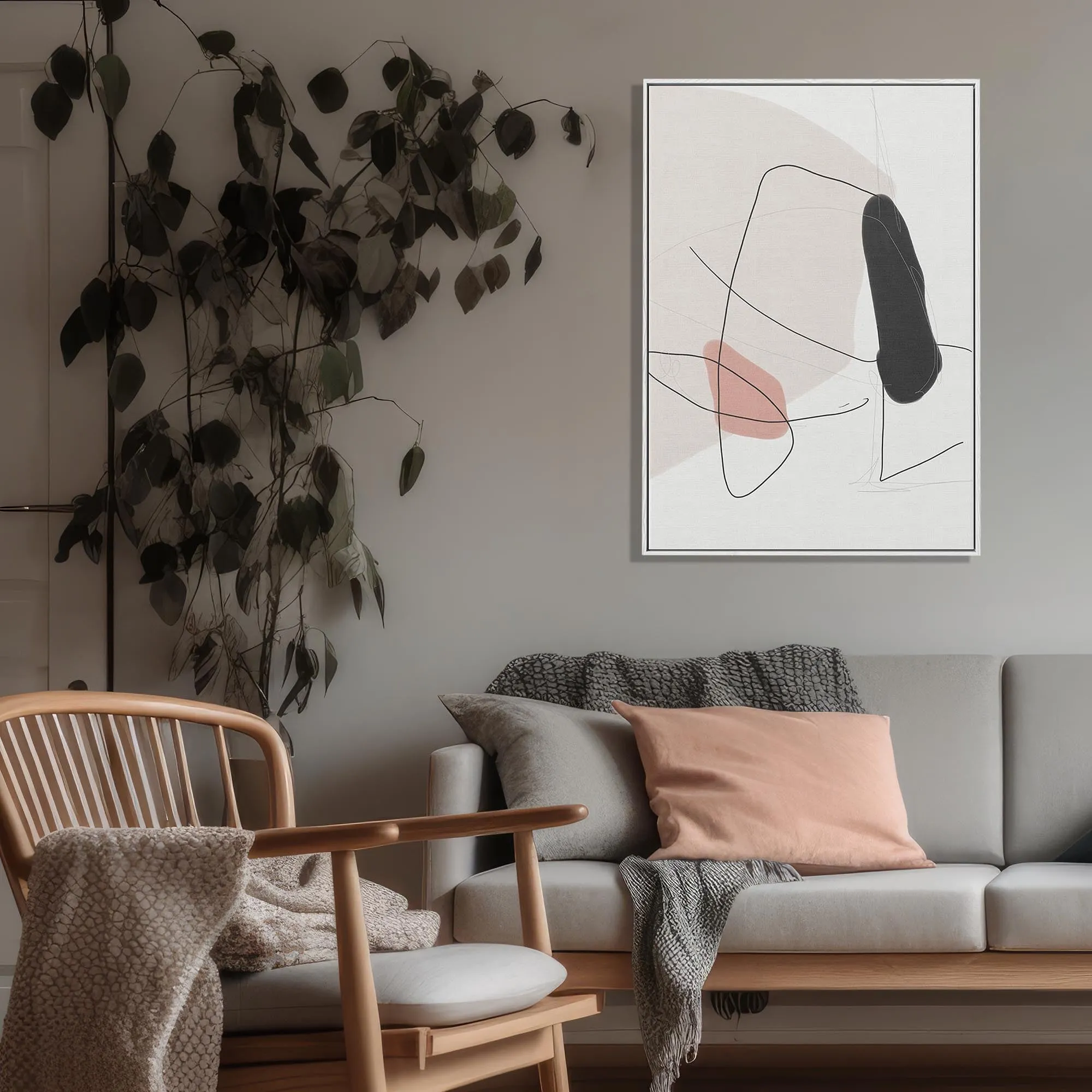 Contemporary Shapes Framed Canvas