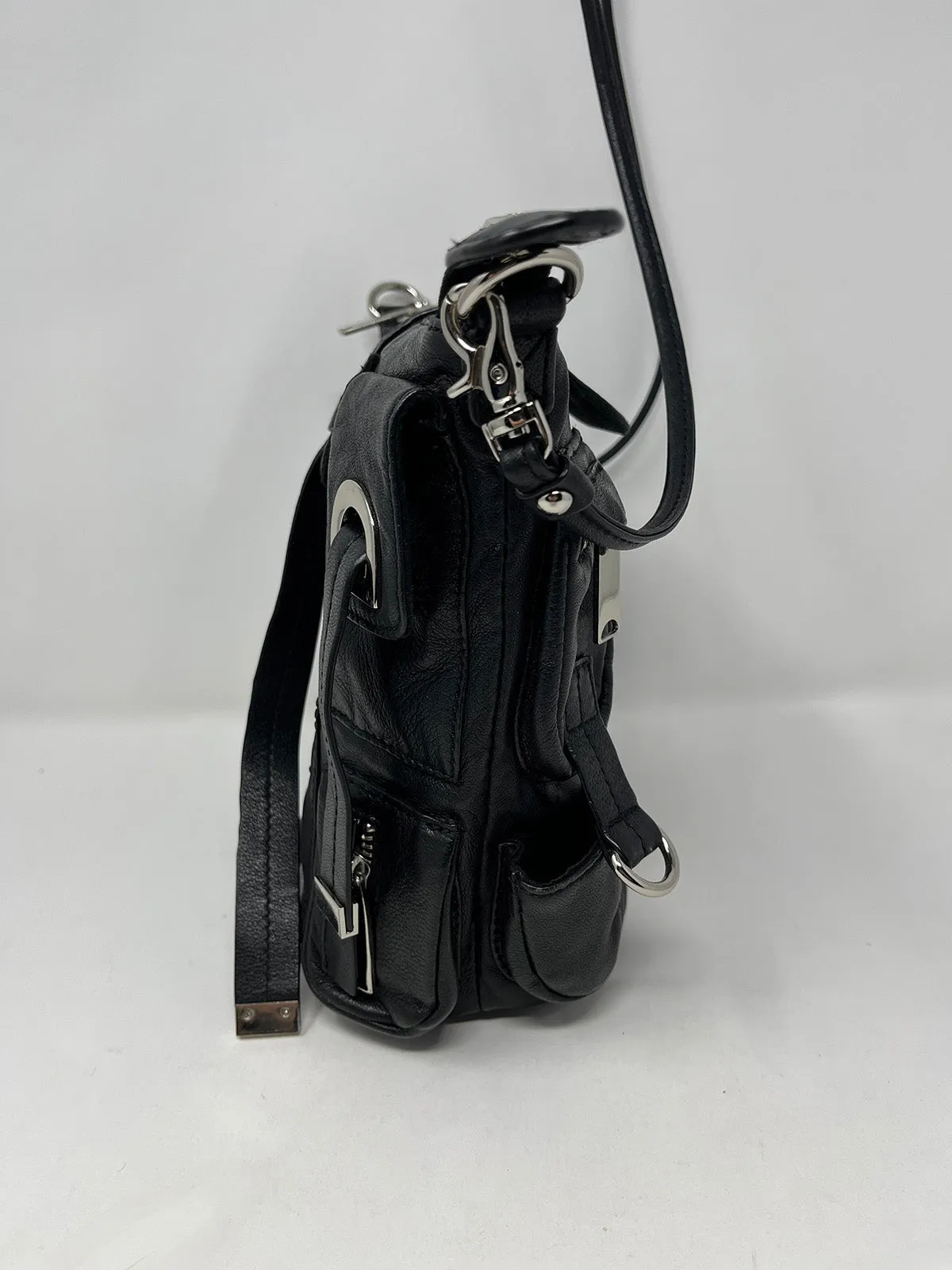 Cynthia Rowley Black Leather Crossbody Bag