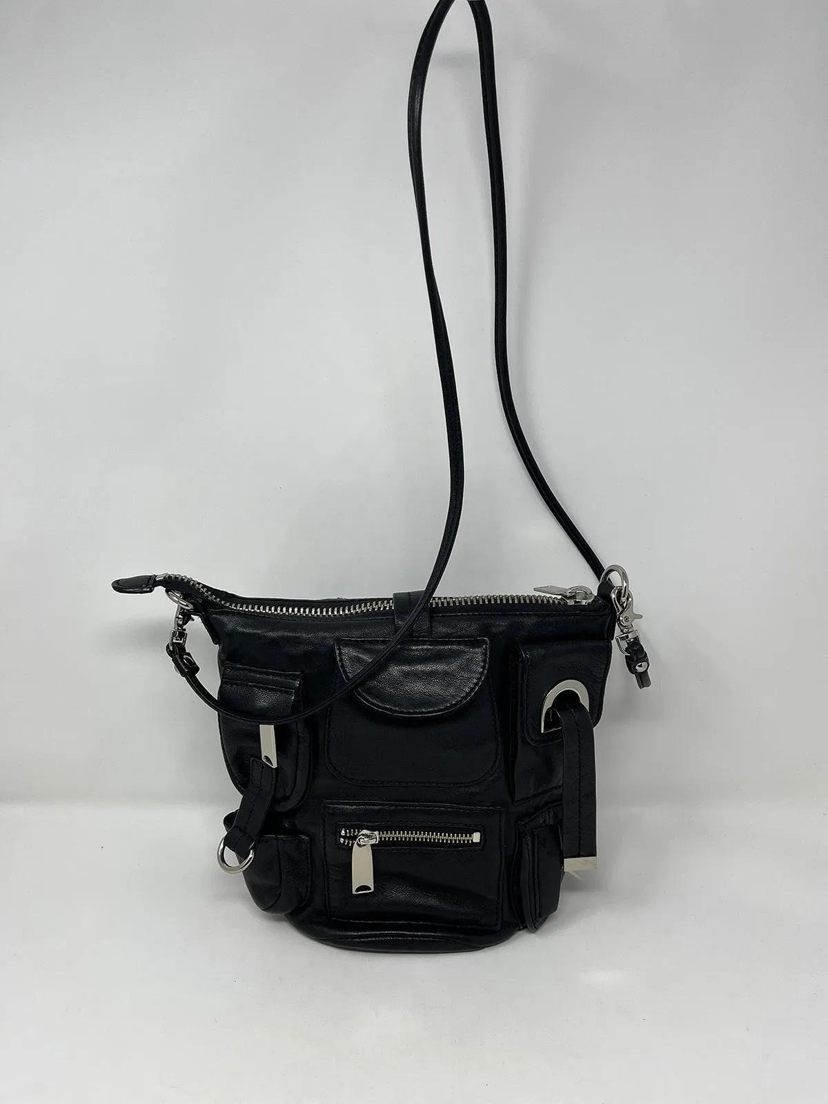 Cynthia Rowley Black Leather Crossbody Bag