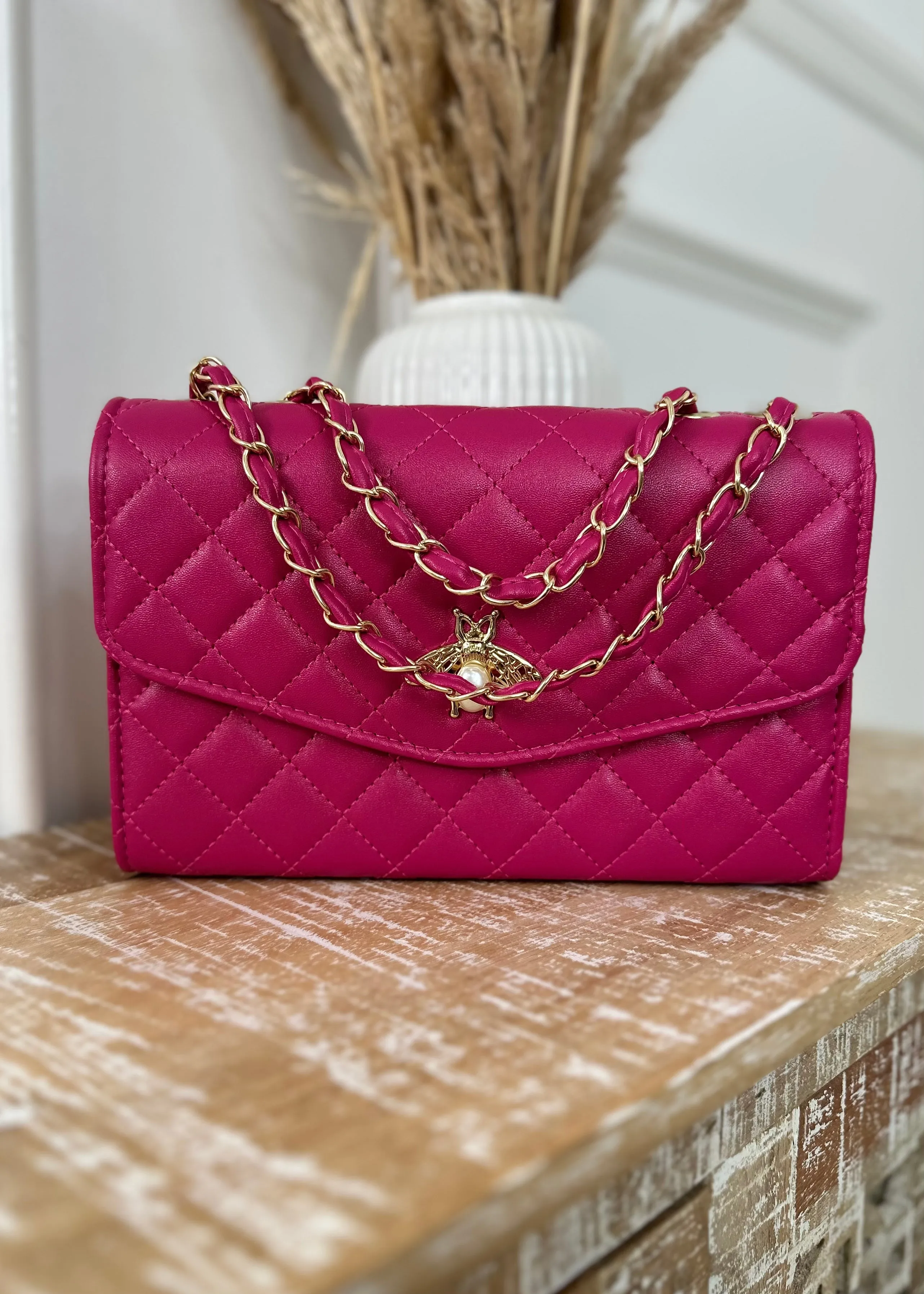 Dakota Pink Bee Clasp Bag