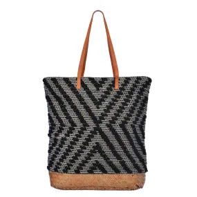 Deka Straw Tote - Black