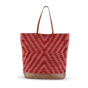 Deka Straw Tote - Red