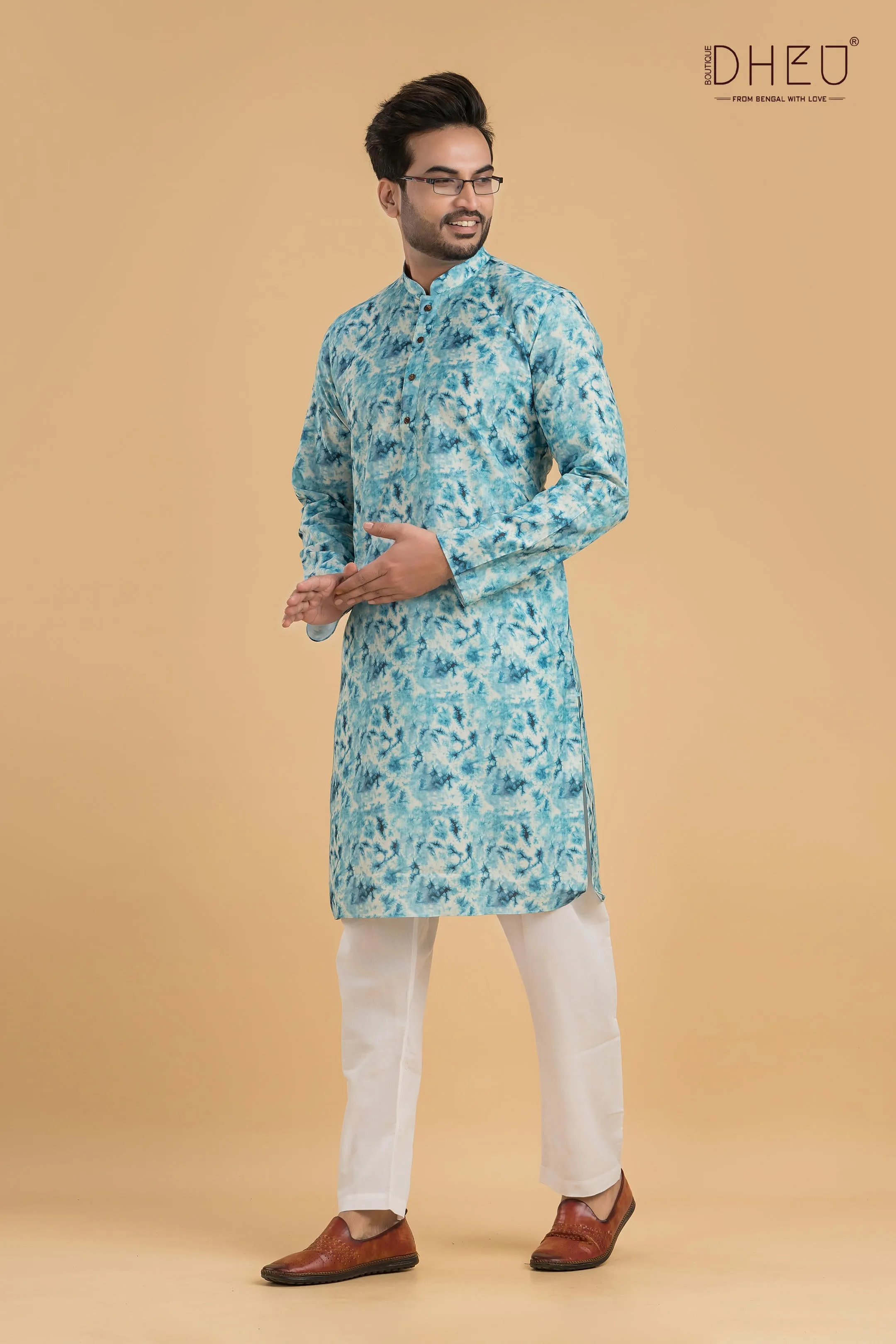 Designer Printed Cotton Kurta