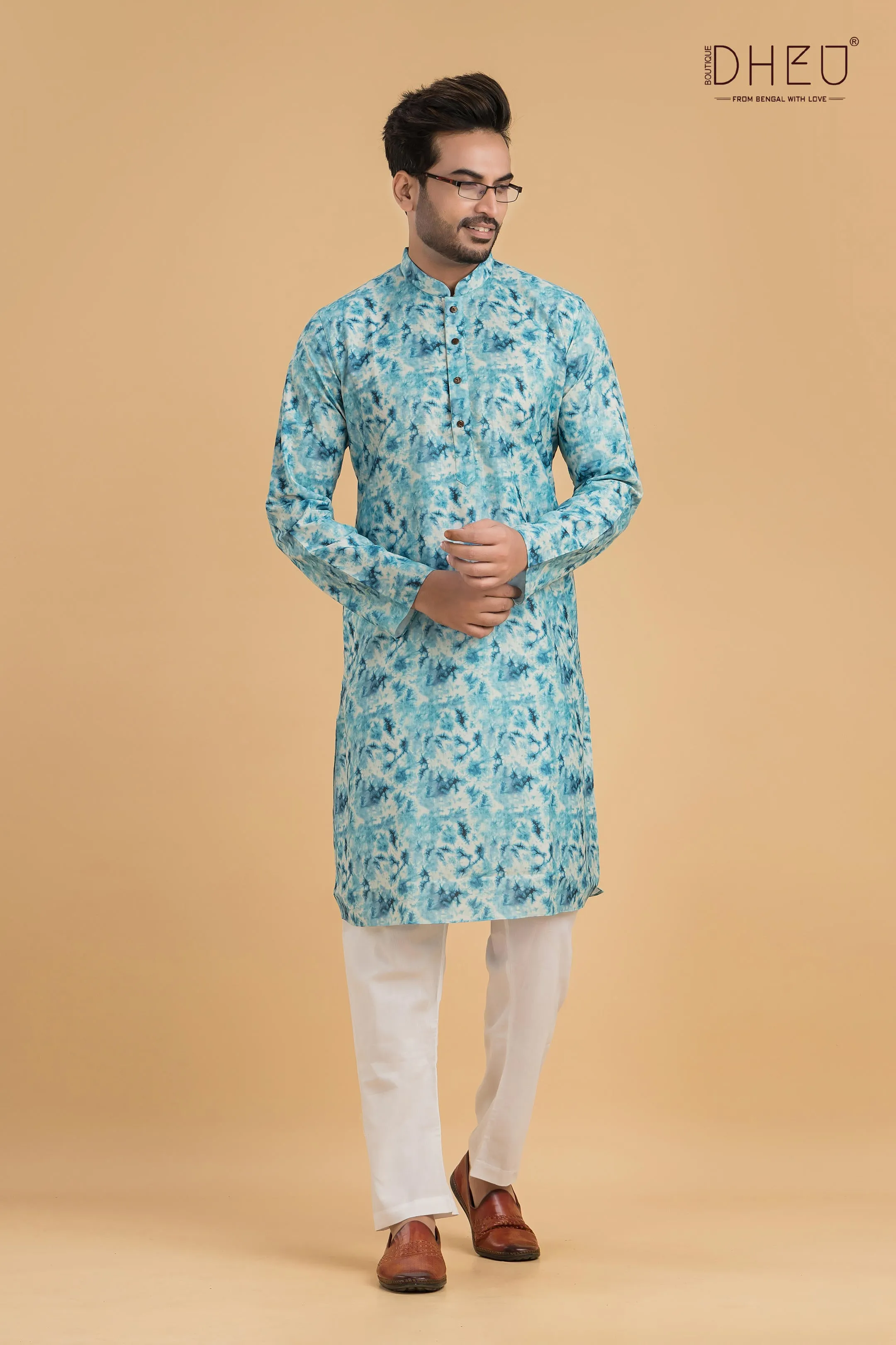 Designer Printed Cotton Kurta