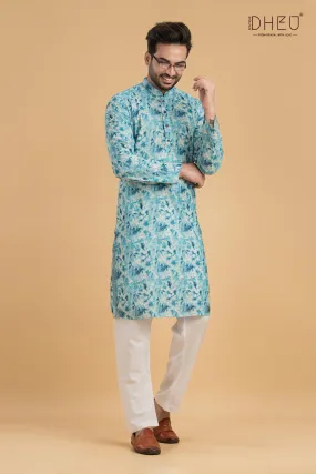 Designer Printed Cotton Kurta