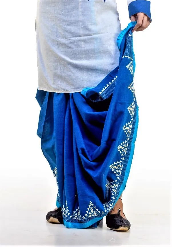 Dheu | Designer Kantha Dhoti- Ready to wear