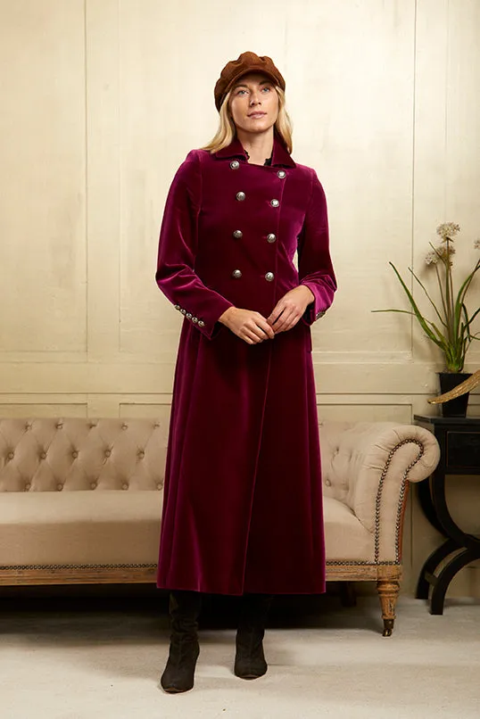 Electra Long Pink Coat - Limited Edition Velvet