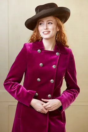 Electra Long Pink Coat - Limited Edition Velvet