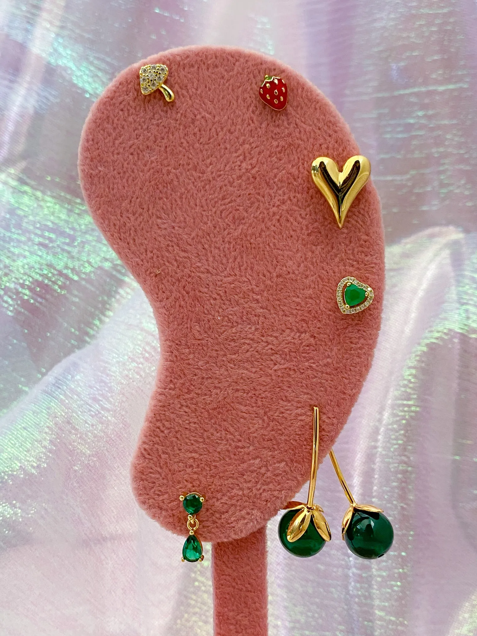 Emerald Asteria 925 Earrings