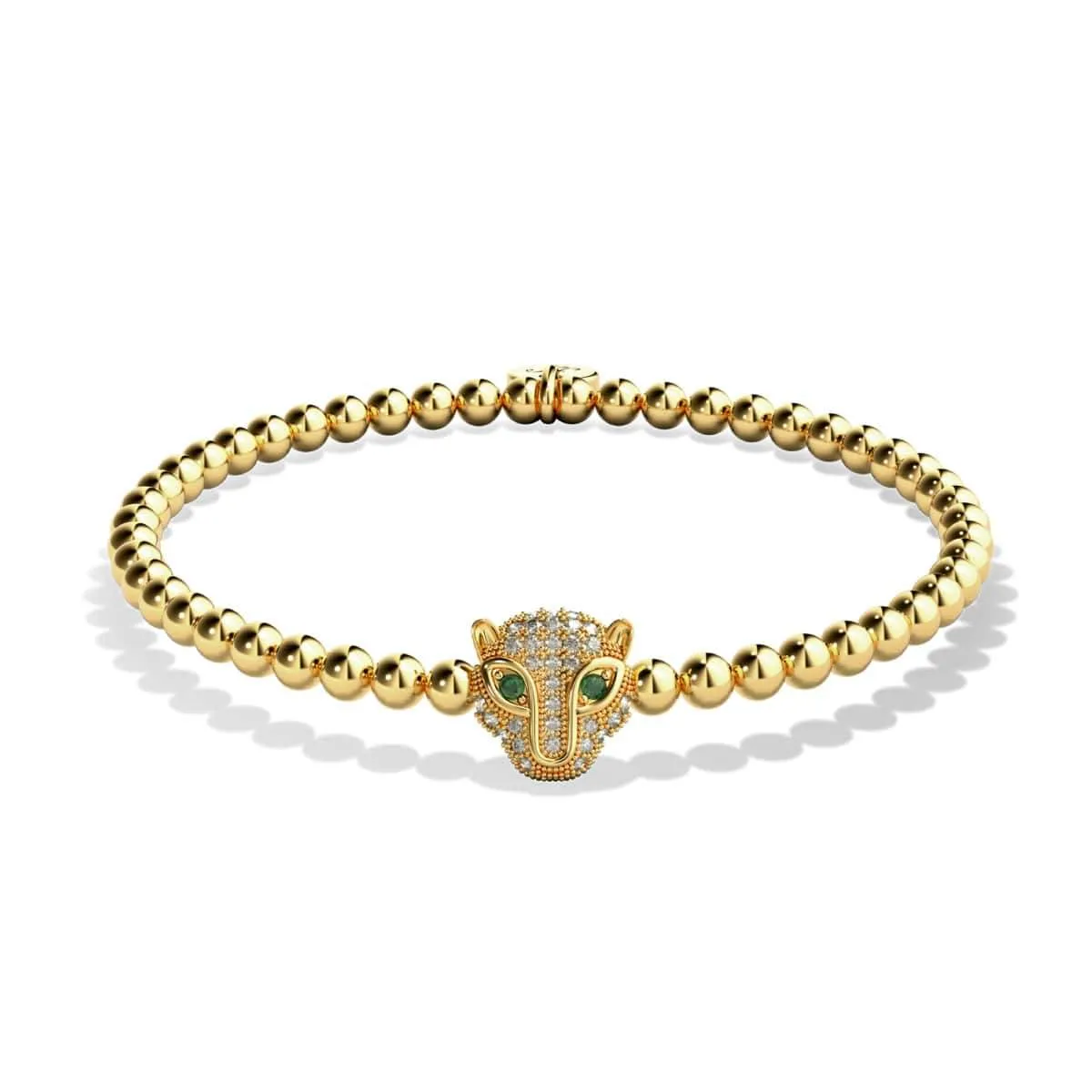 Fierce | Gold Vermeil | CZ Diamond Cat Bracelet