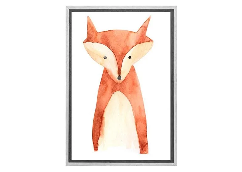 Fox | Kids Woodland Print | Canvas Wall Art Print