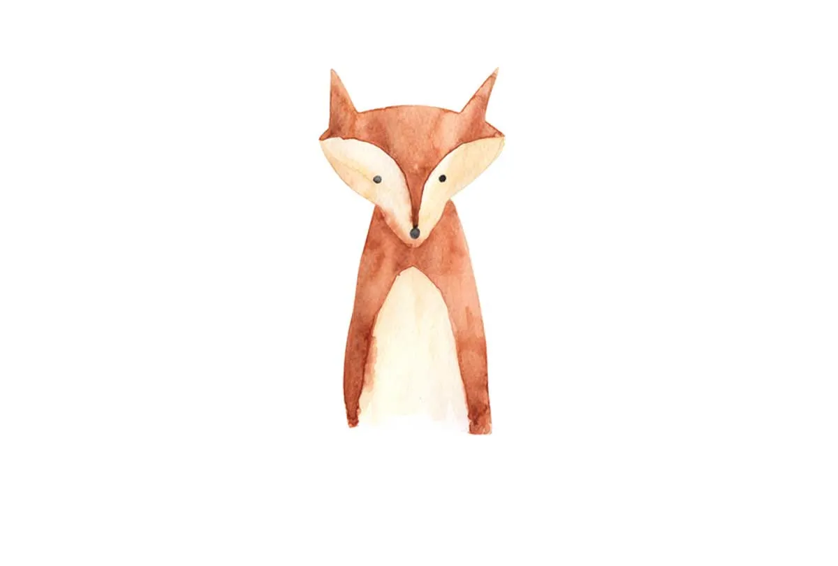 Fox | Kids Woodland Print | Canvas Wall Art Print