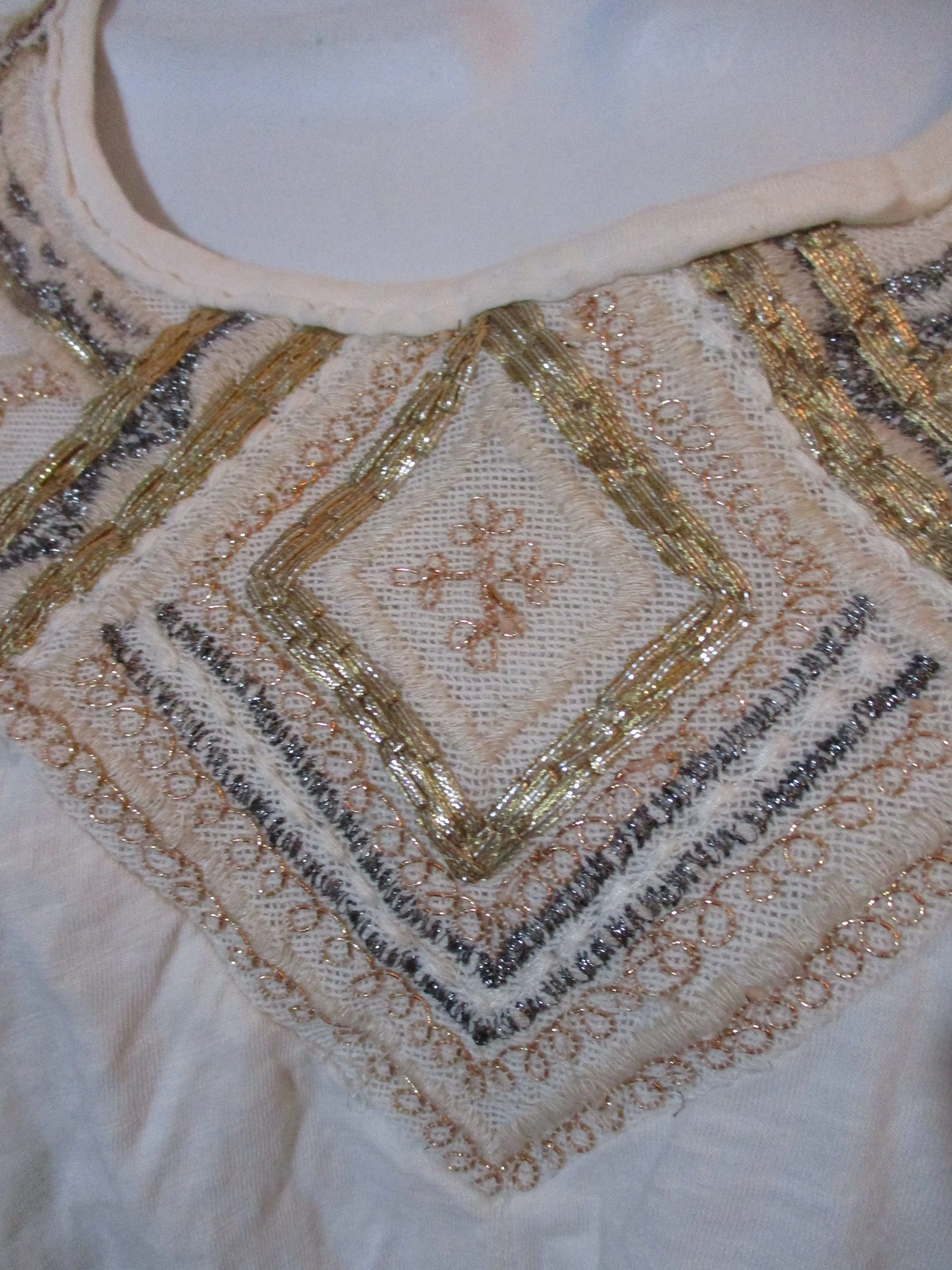 FREE PEOPLE Boho Embroidered Blouse Top Shirt M Victorian Hippie