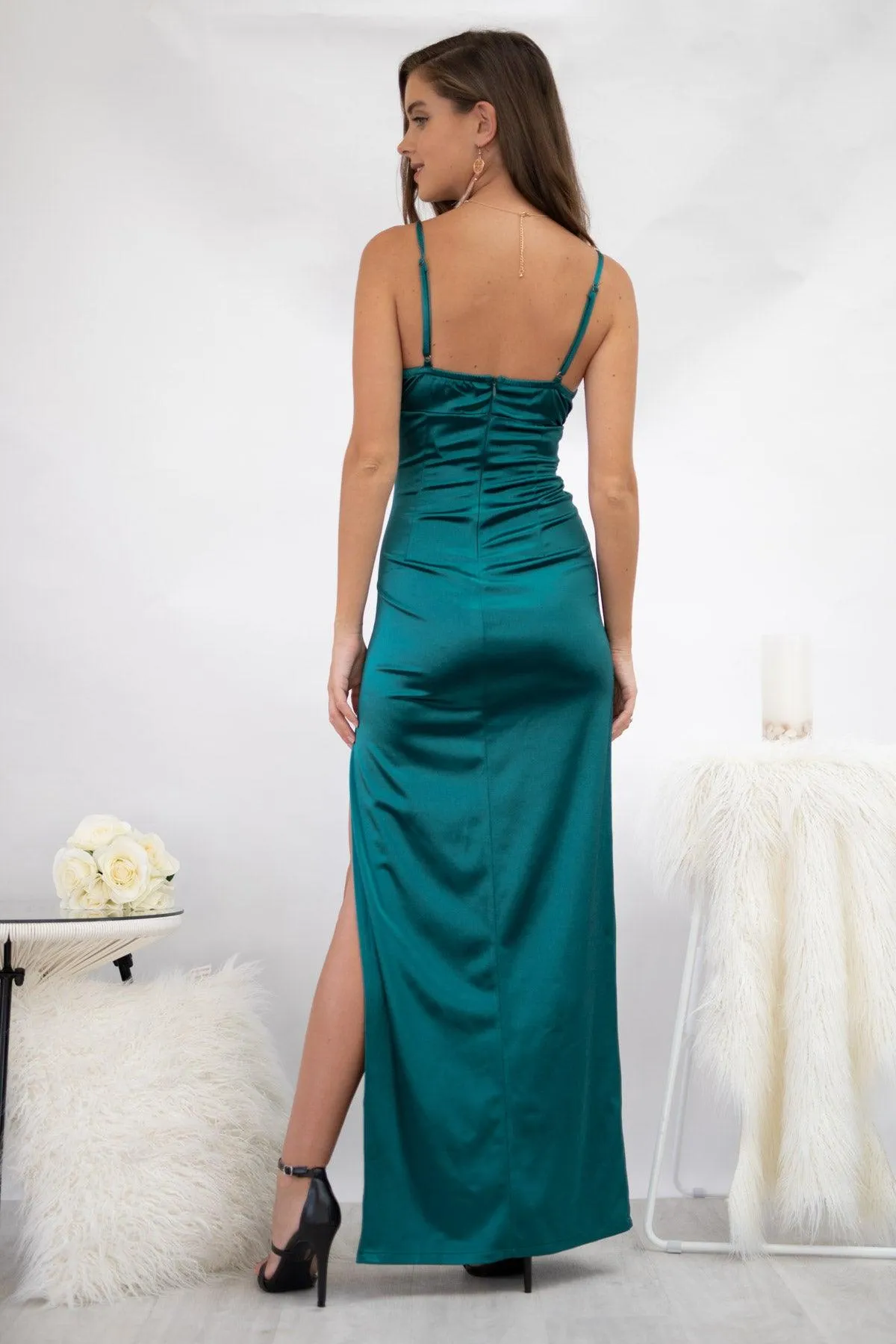 Galaxy Dress in Emerald Green