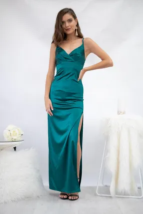 Galaxy Dress in Emerald Green