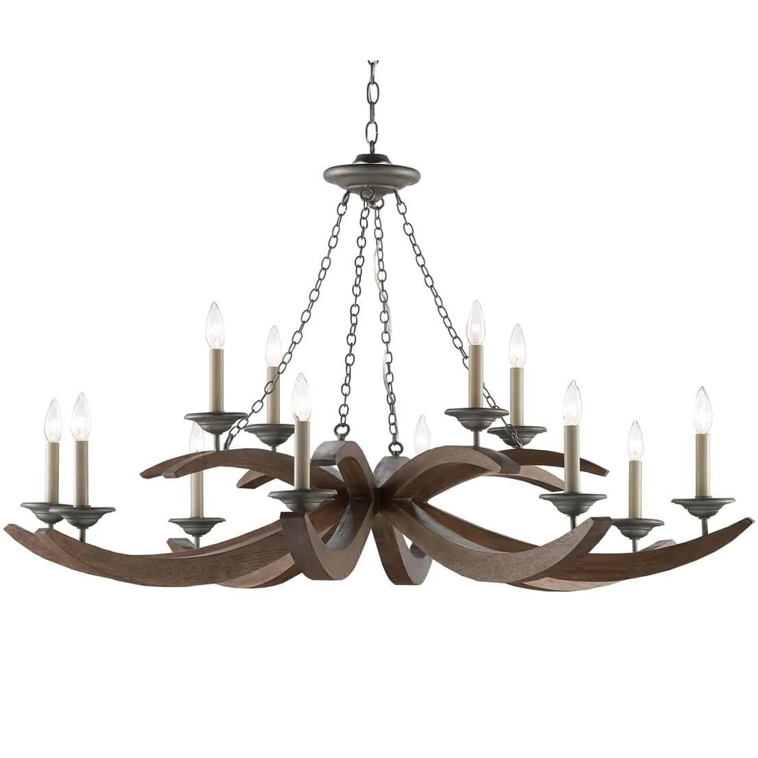 Gavin Burnt Wood Manor Chandelier