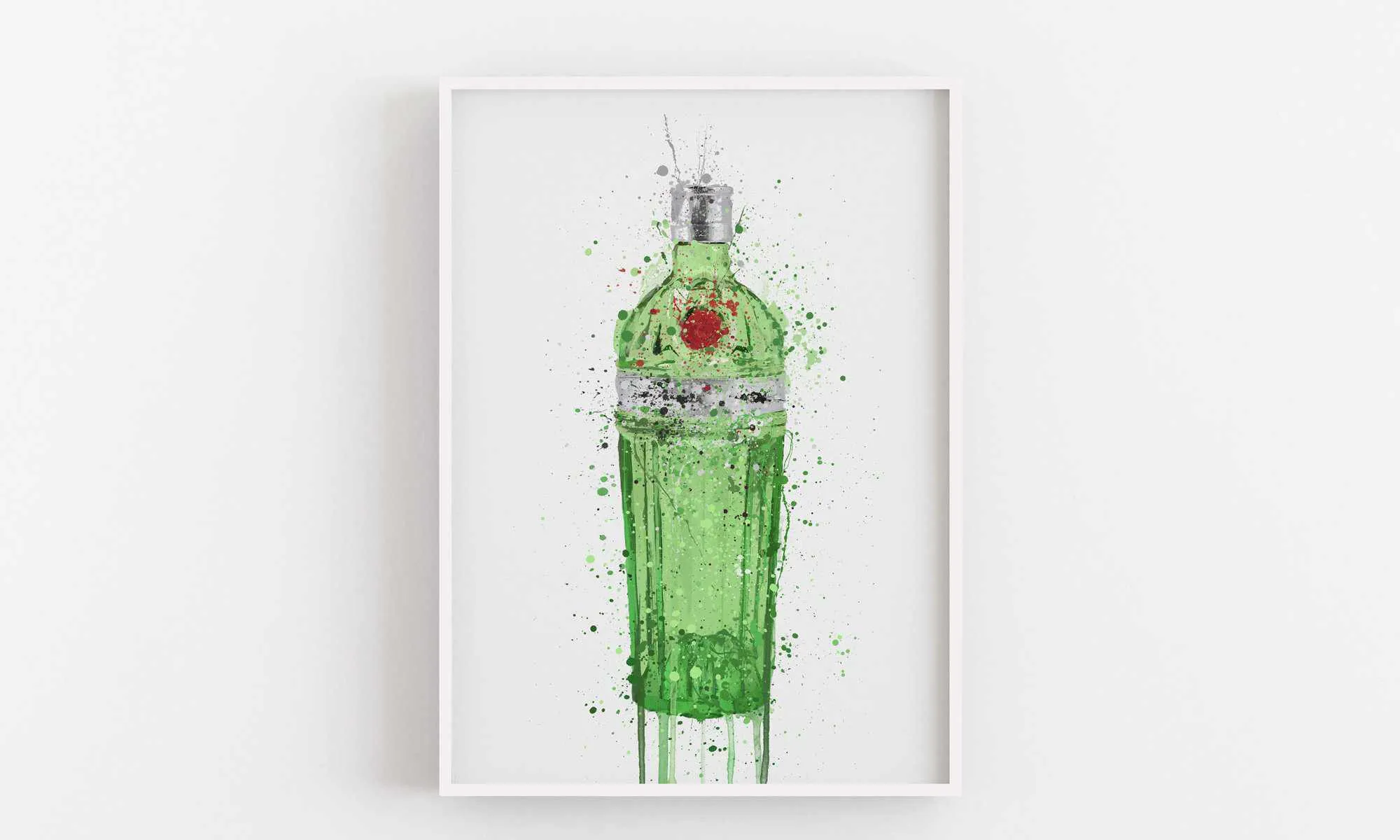 Gin Bottle Wall Art Print 'Emerald 2.0'