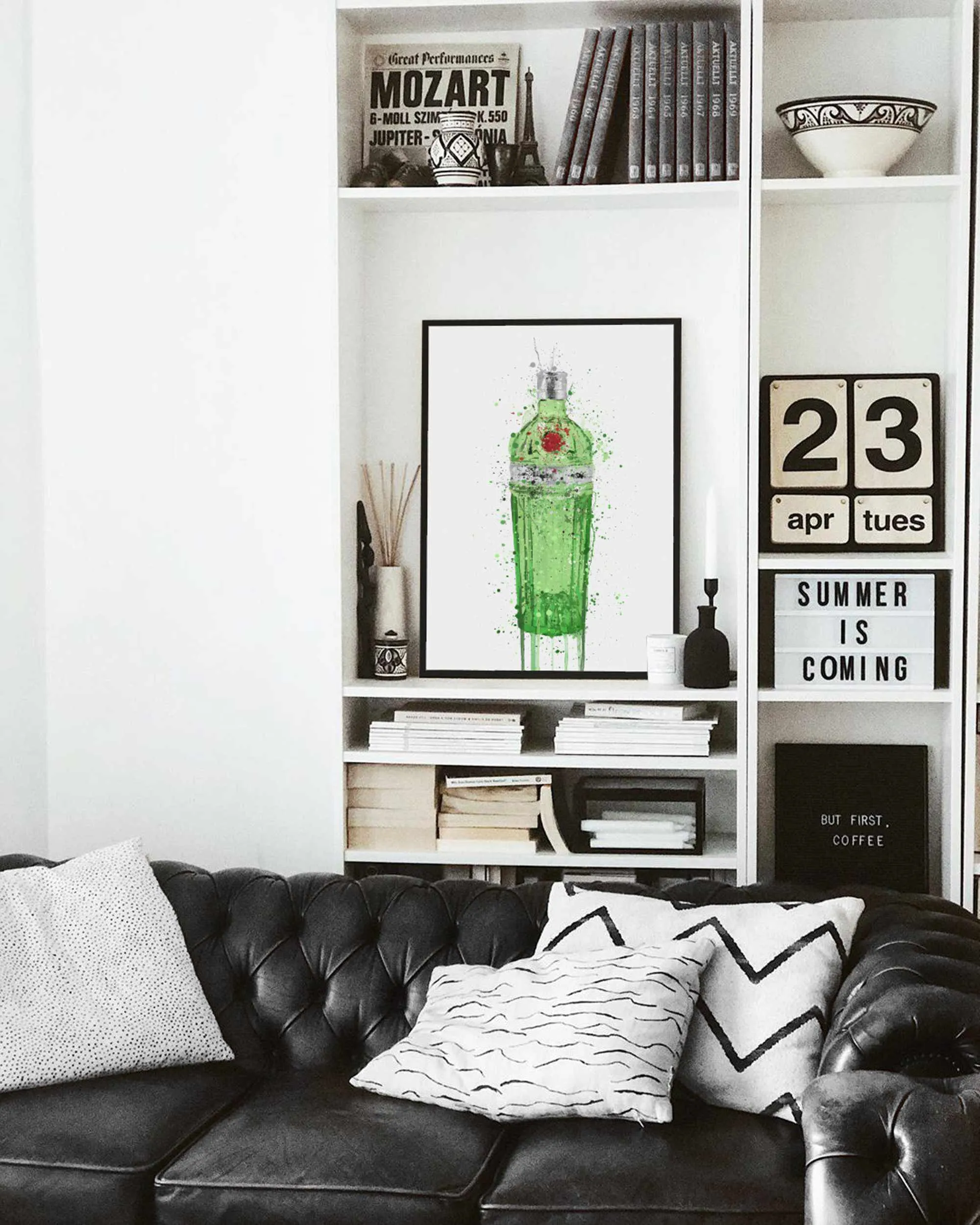 Gin Bottle Wall Art Print 'Emerald 2.0'