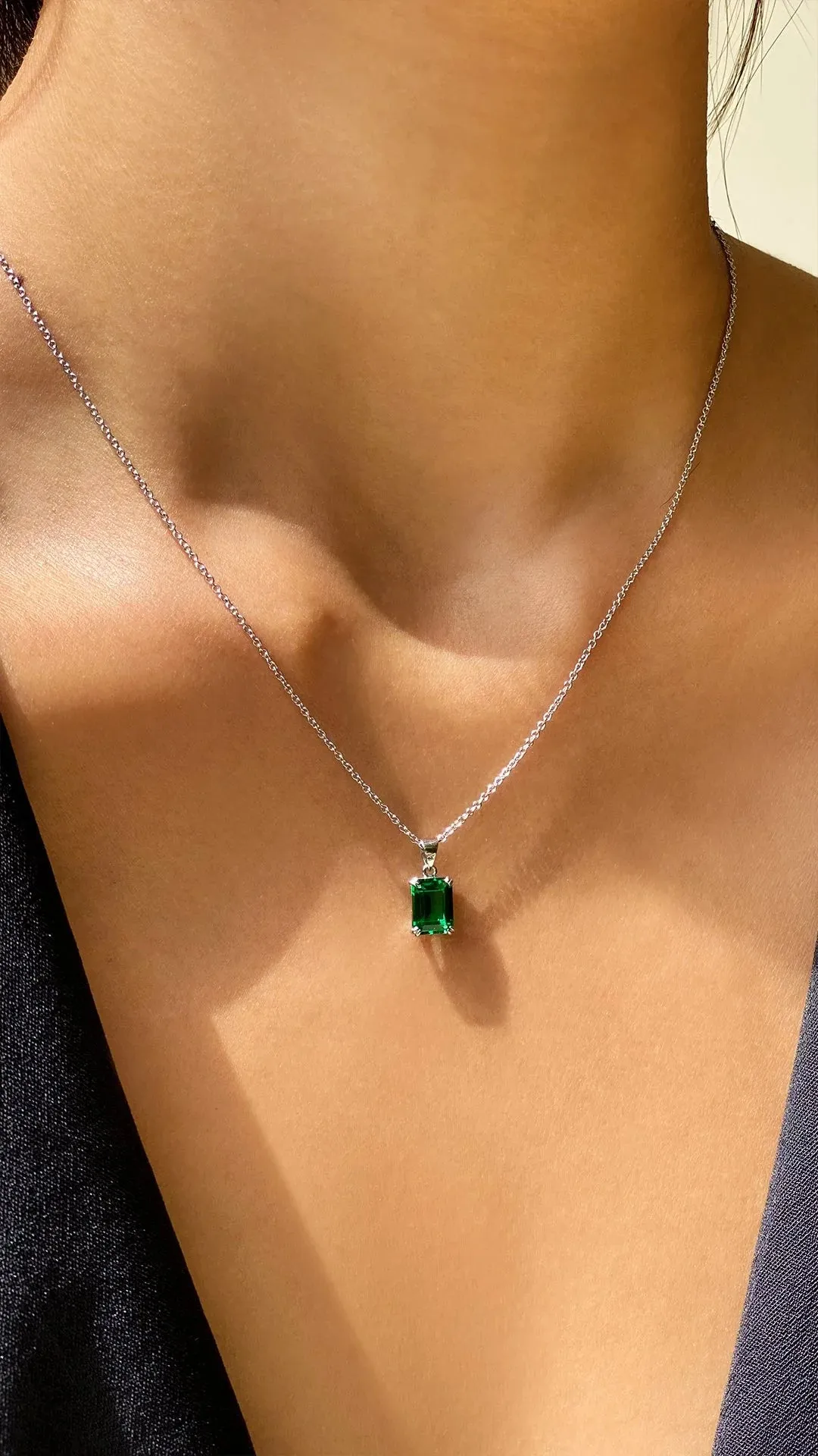 Green Glow Emerald Necklace