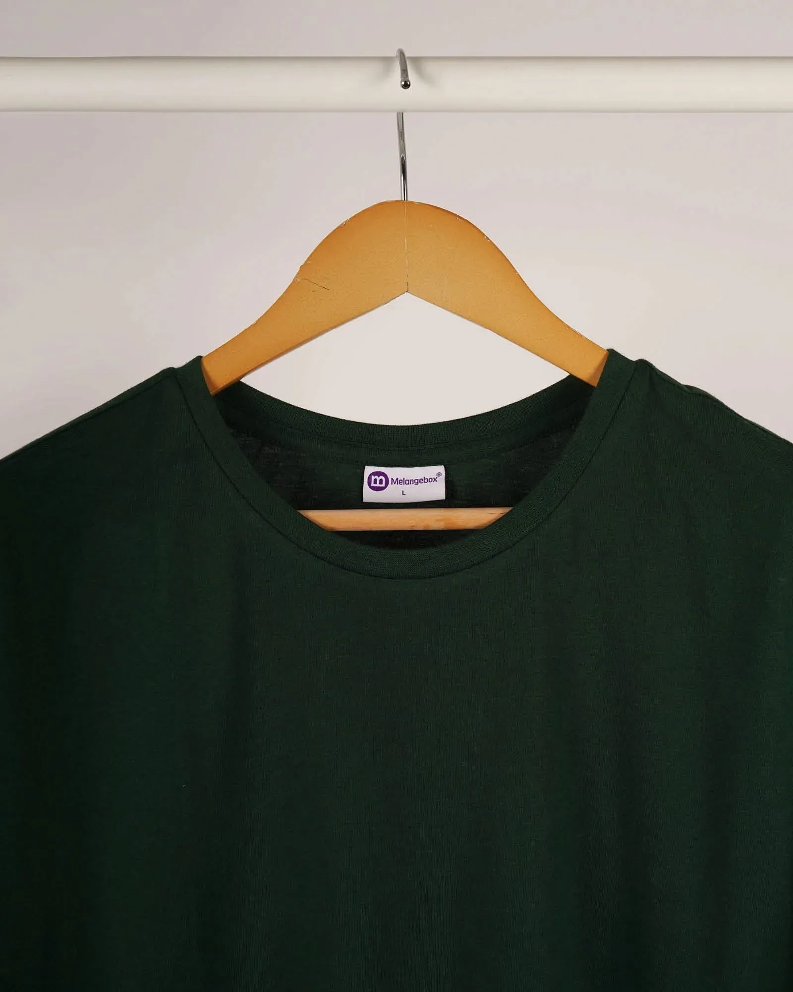 Half Sleeves Crew Neck: Emerald Green