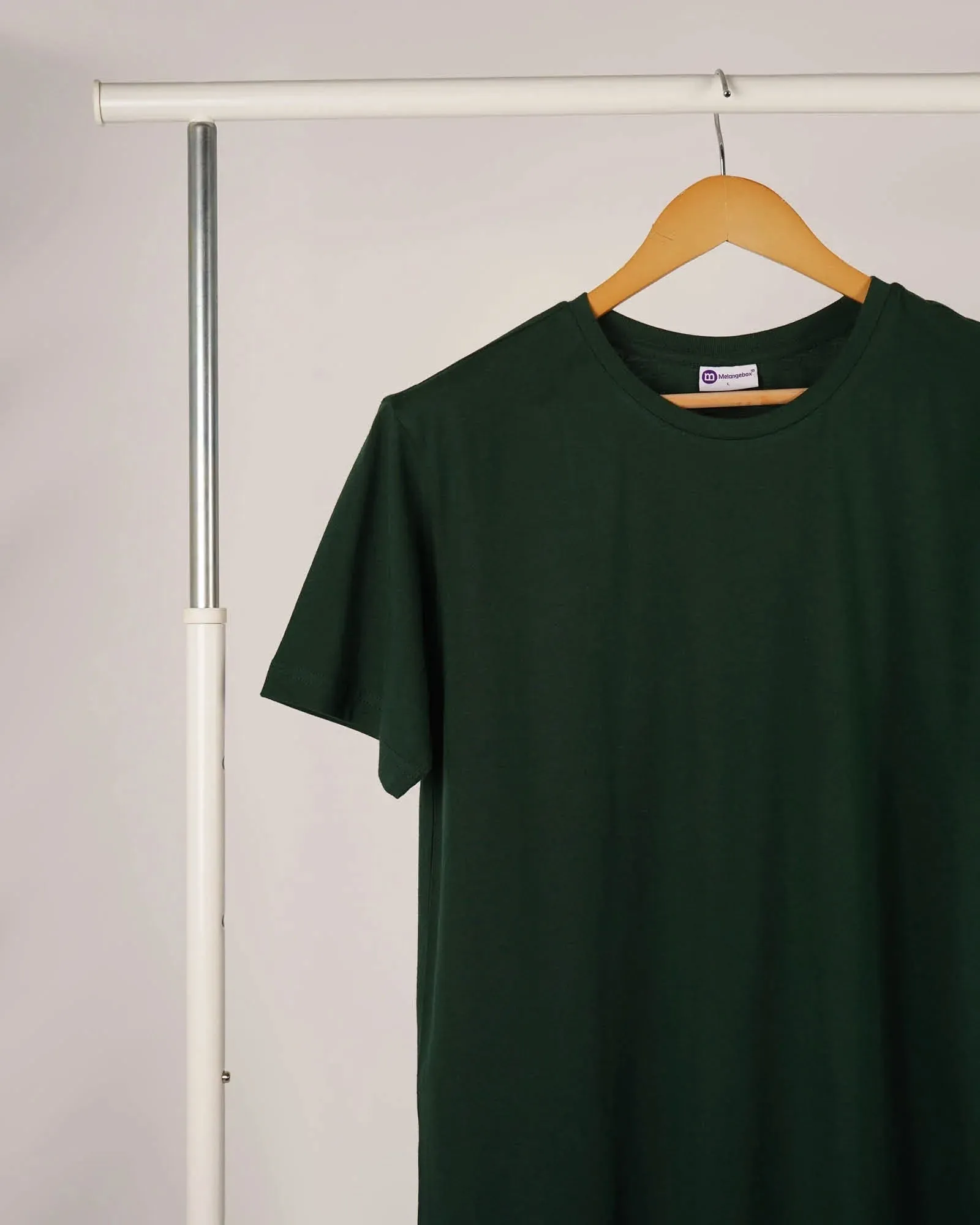 Half Sleeves Crew Neck: Emerald Green