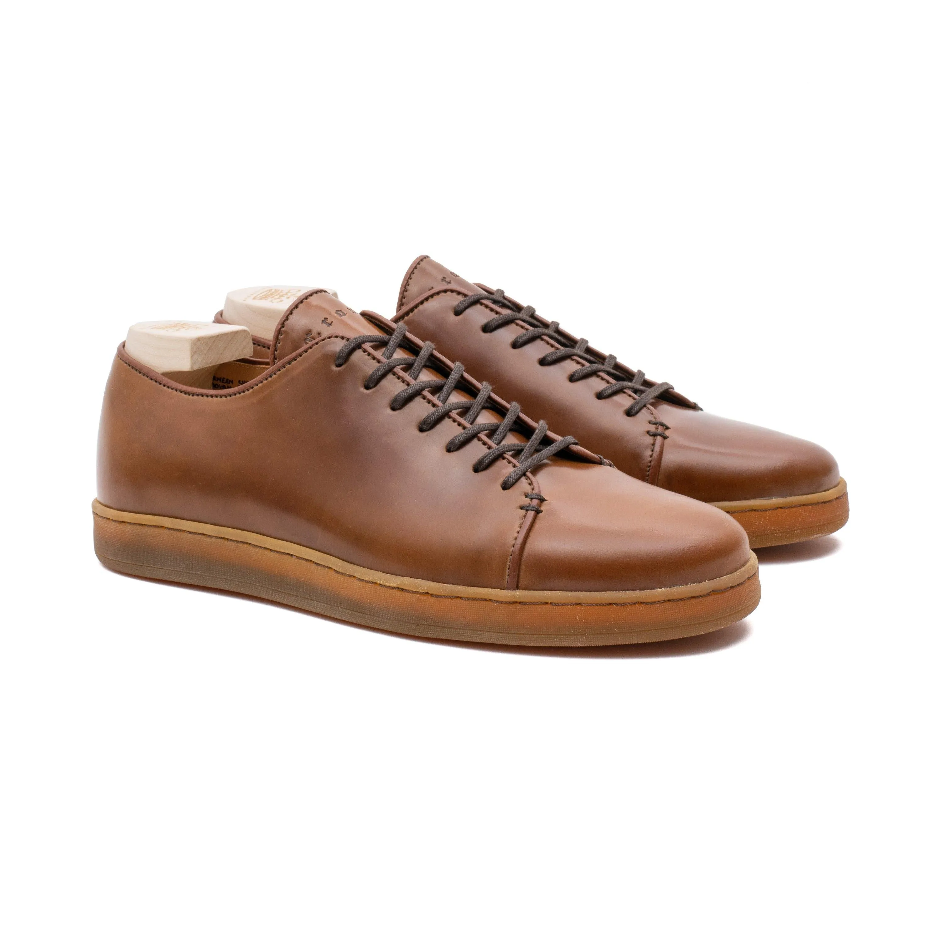 Harlestone Derby - Horween Bourbon Shell Cordovan - Deluxe Care Pack