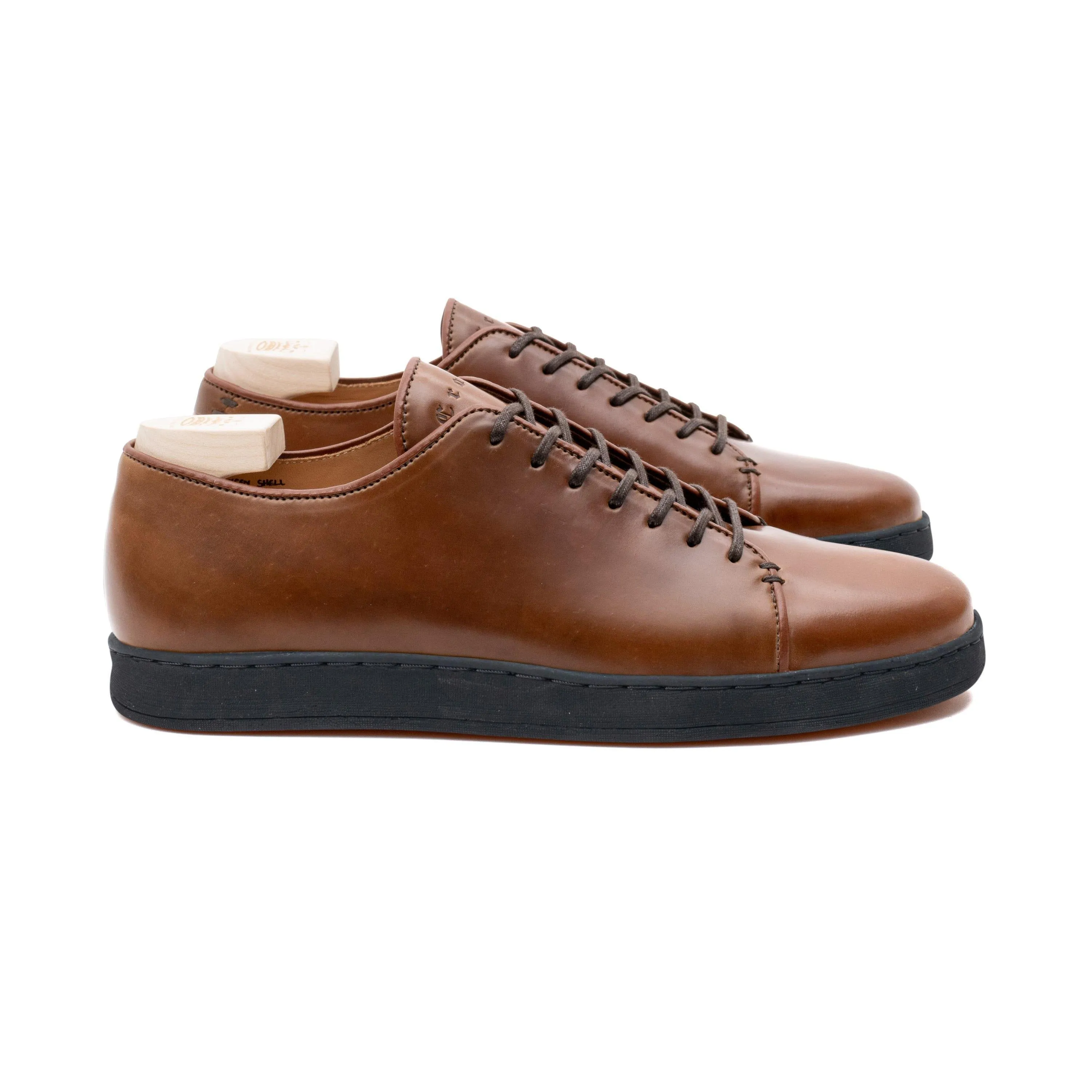 Harlestone Derby - Horween Bourbon Shell Cordovan - Deluxe Care Pack