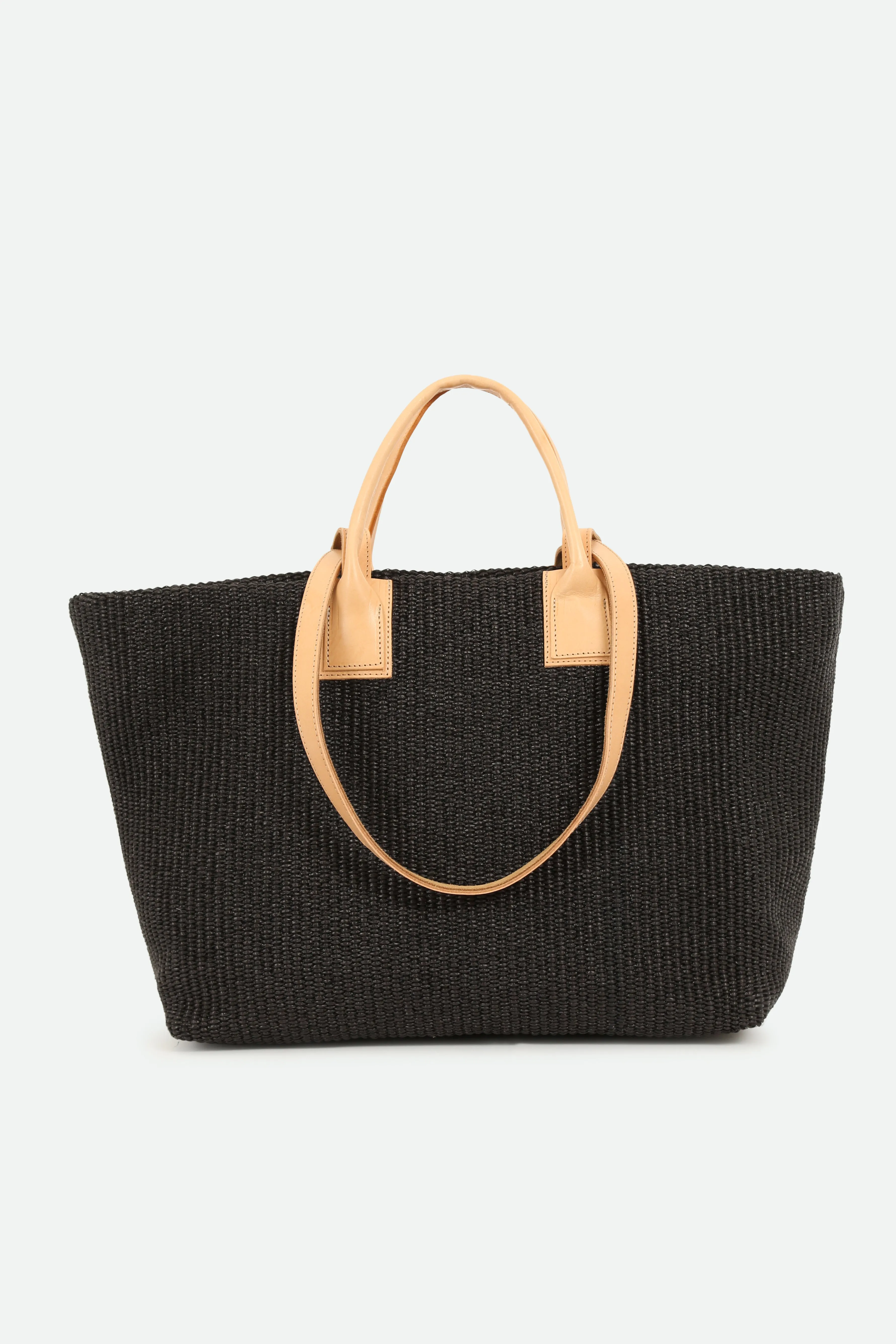 LISBON LARGE ITALIAN TOTE IN BLACK