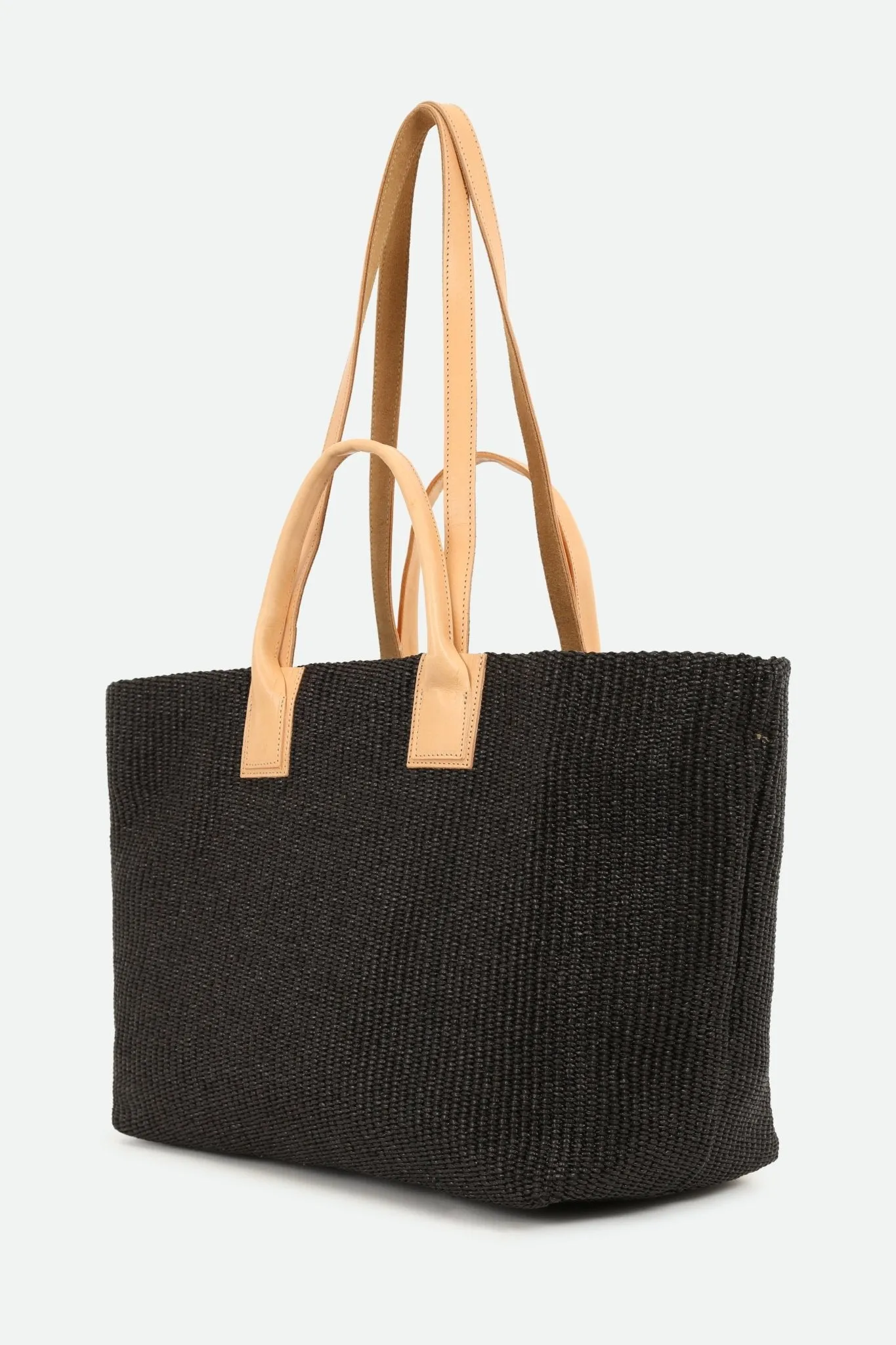 LISBON LARGE ITALIAN TOTE IN BLACK