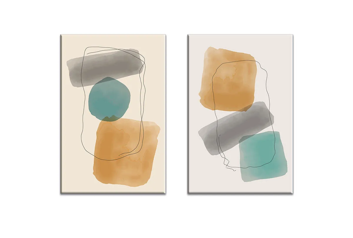 Minimalist Abstract Set 7AB | Abstract Wall Art Print