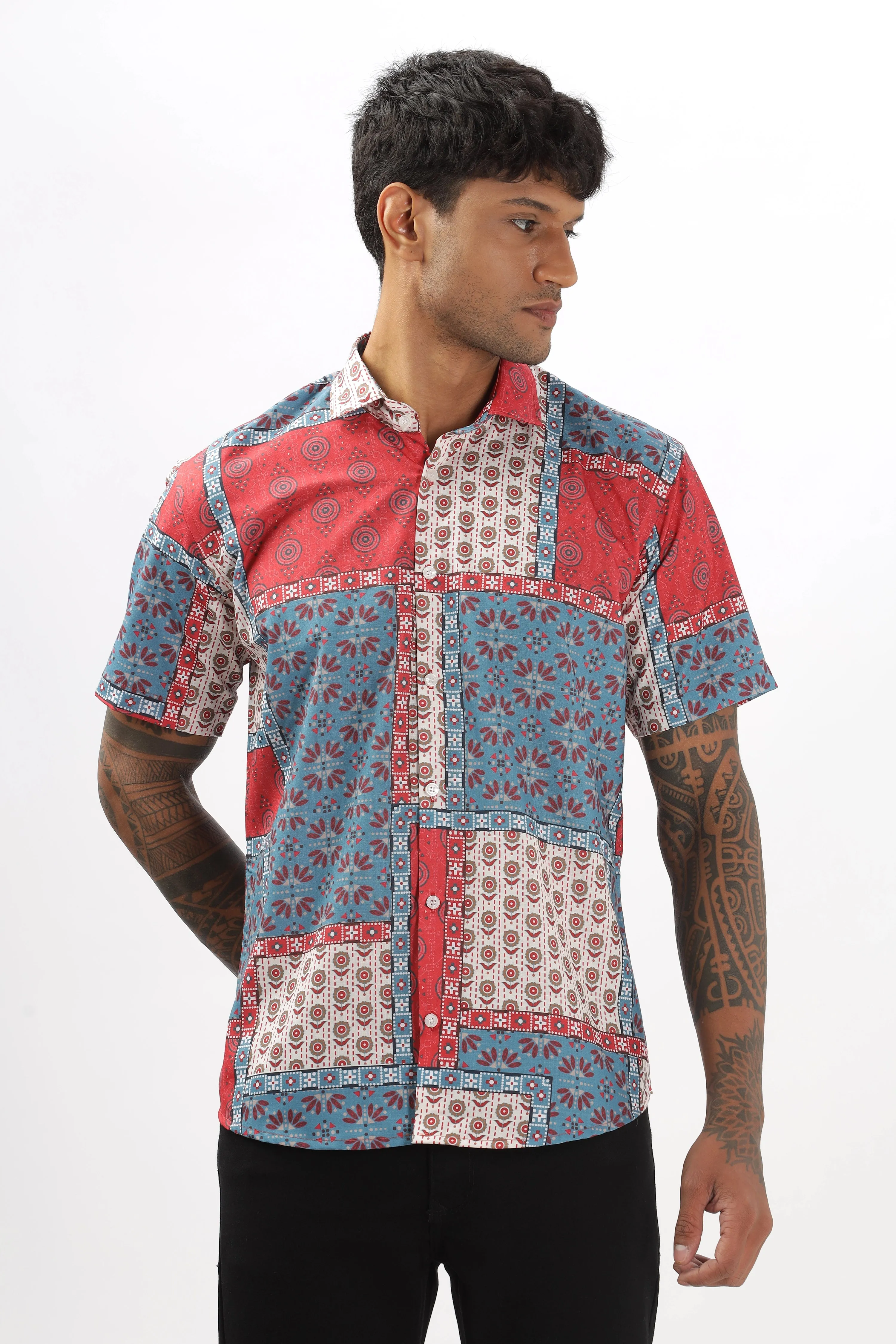 Multicolour bandana printed shirt