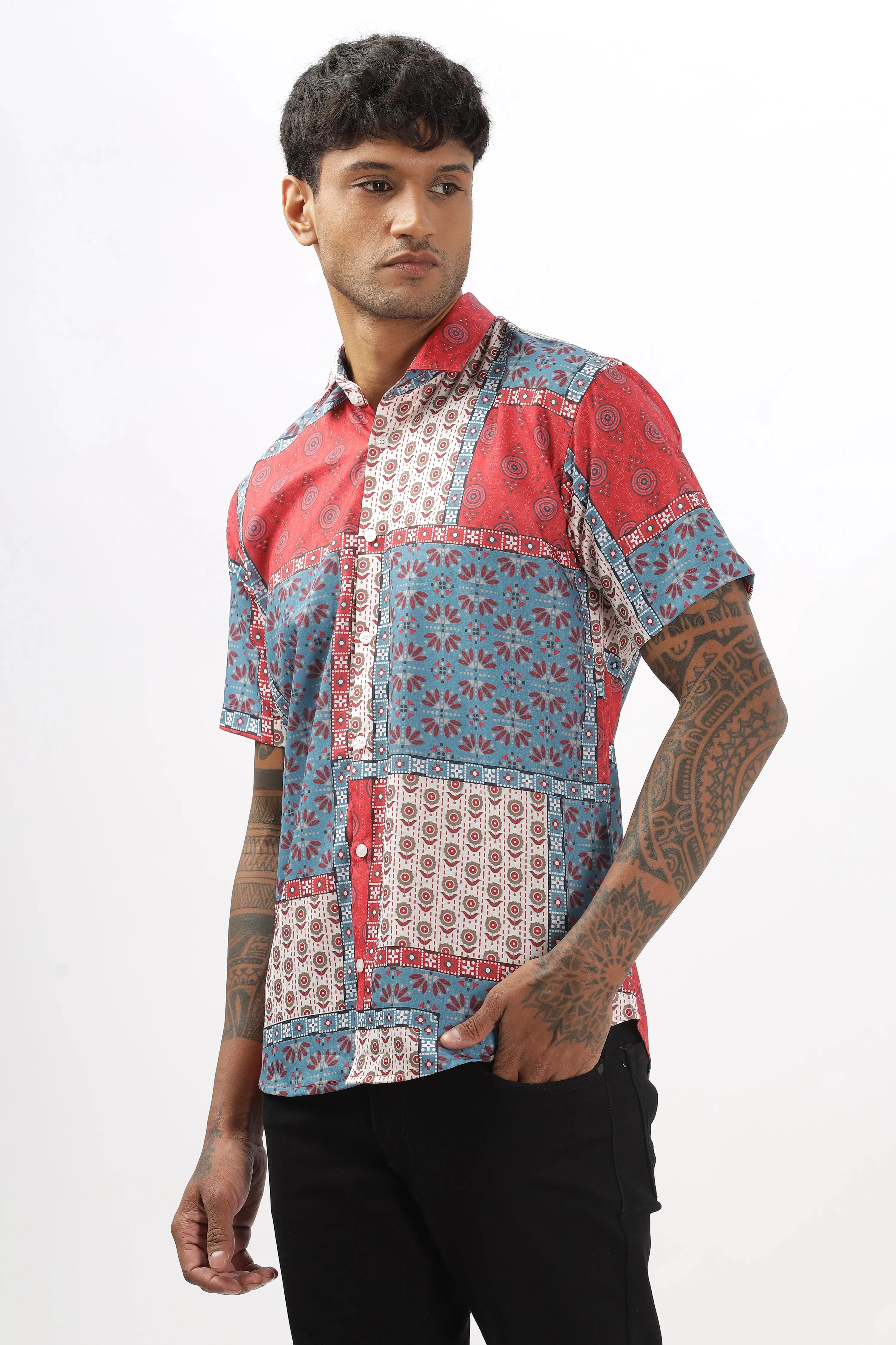 Multicolour bandana printed shirt