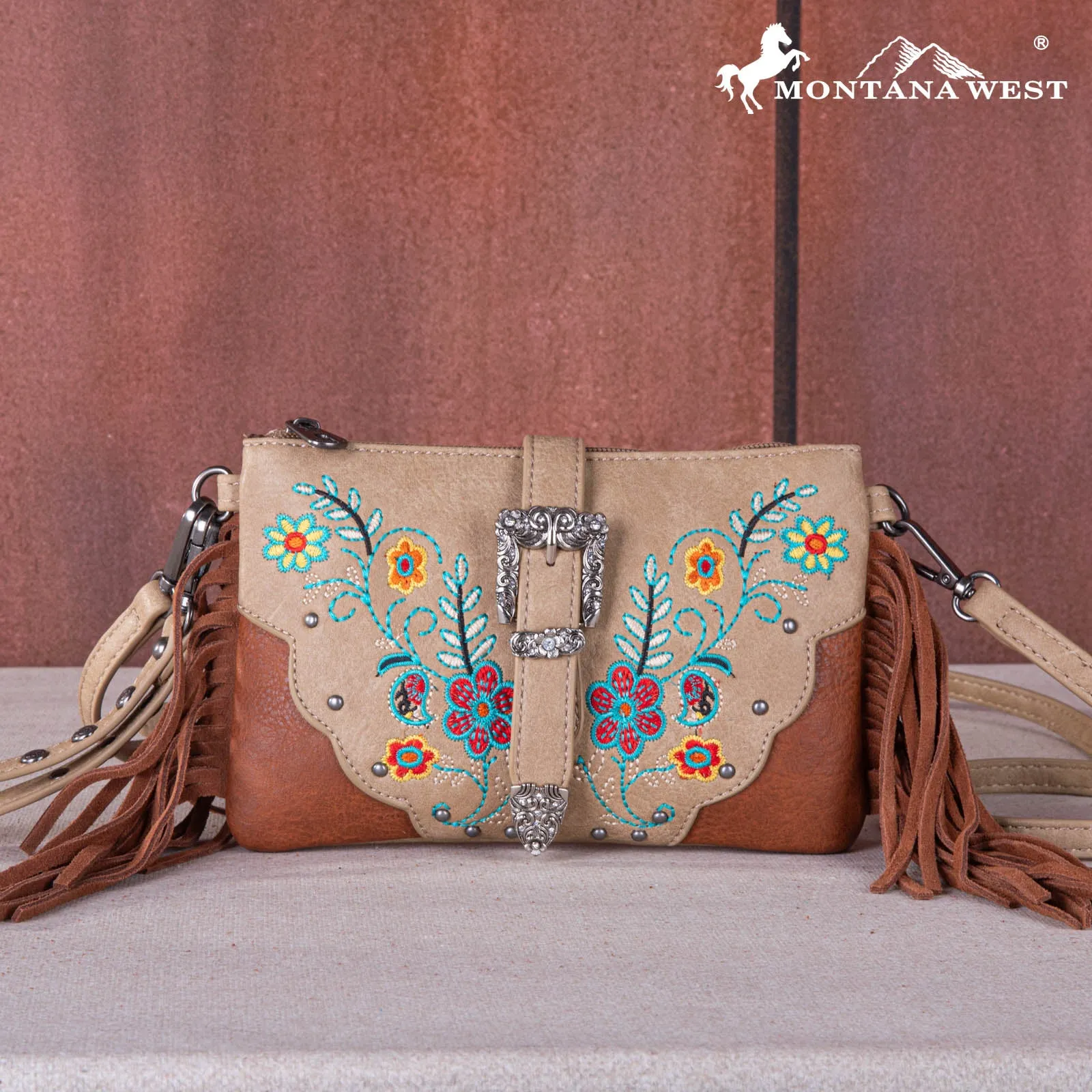 MW1252-181 Montana West Buckle Collection Clutch/Crossbody