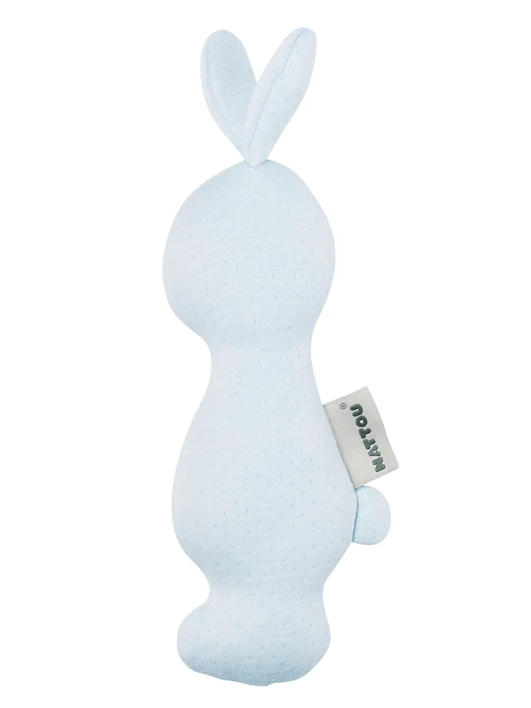 Nattou Pure Bunny Rattle / Toy - Blue