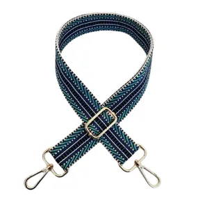 Navy and Teal Aztec "Guitar" Bag Strap