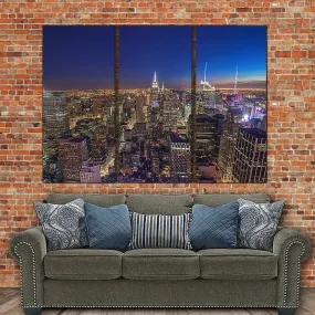 New York Skyline at Dusk - Canvas Wall Art