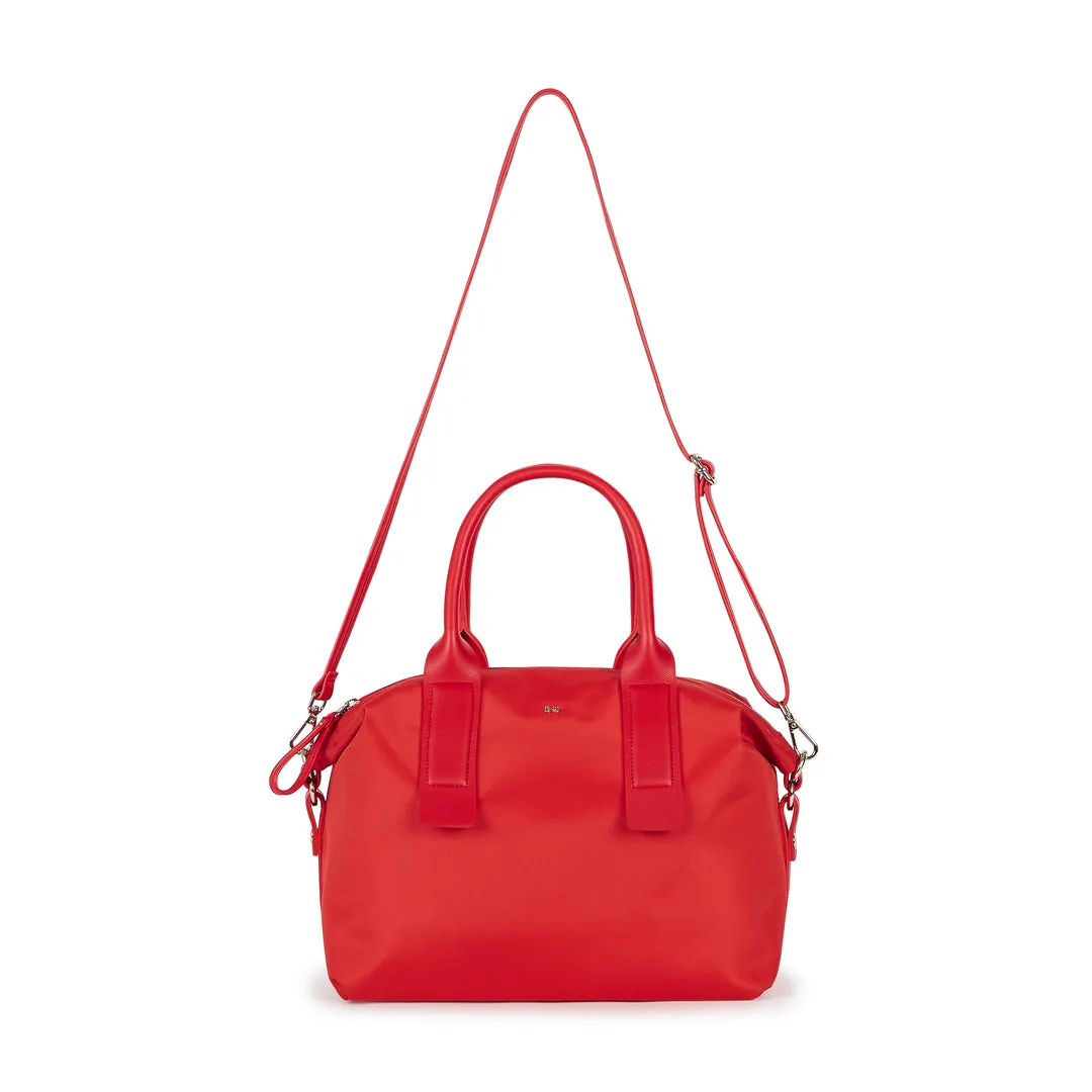 NOLAN MEDIUM NYLON  HANDBAG SCARLET