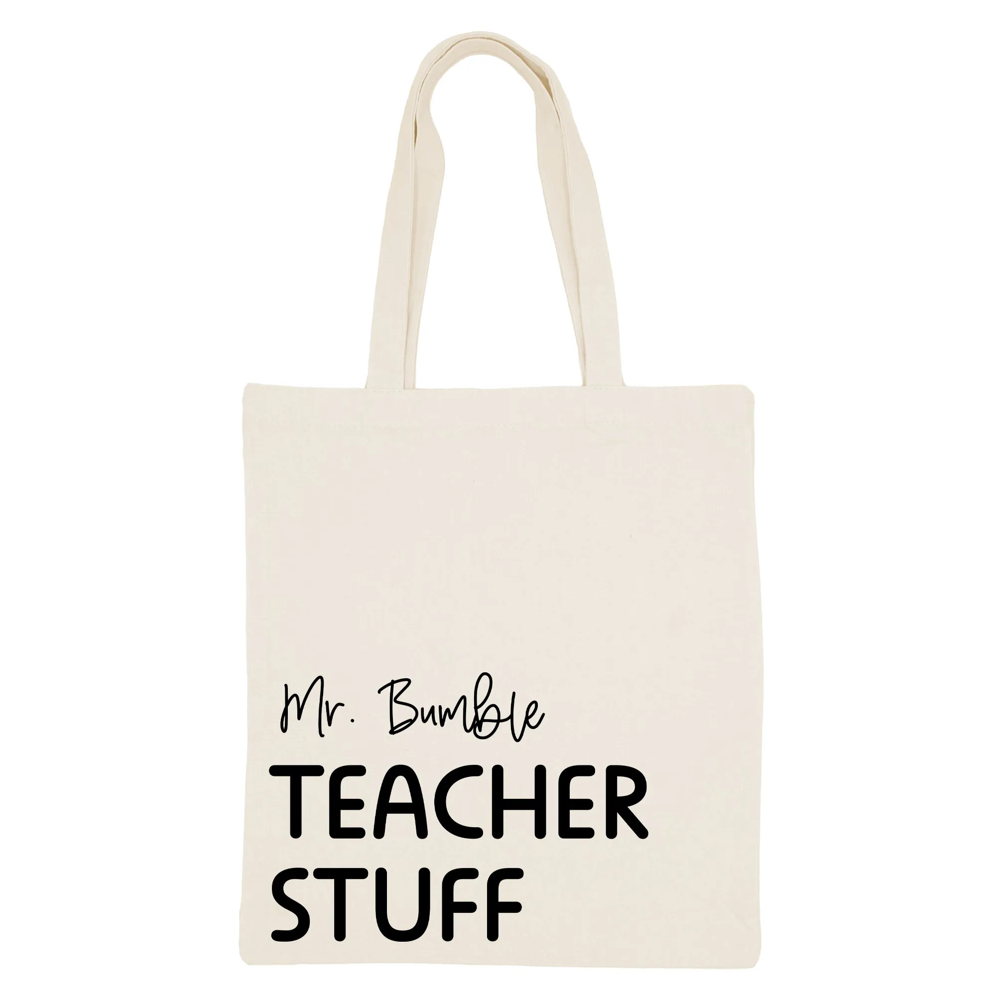 Personalized Teacher Canvas Tote Bag - Teacher Stuff