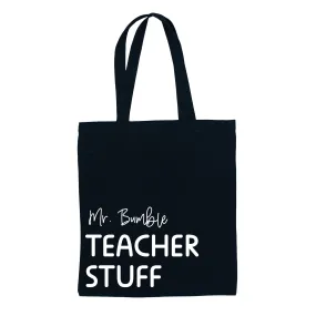 Personalized Teacher Canvas Tote Bag - Teacher Stuff