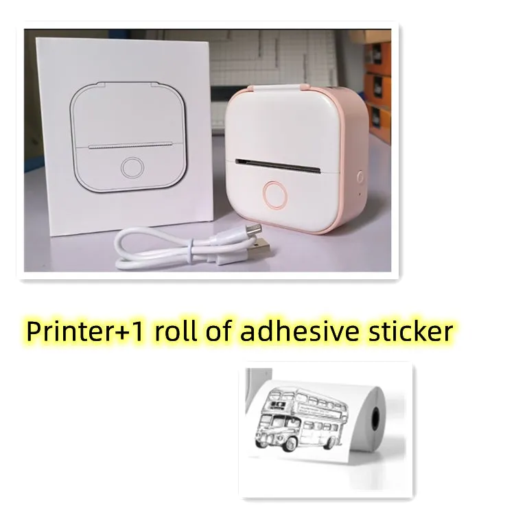 Portable Mini Thermal Label Printer, Home Photo Printer Student Wrong Question Printer Bluetooth Mini Label Printer Price Tag