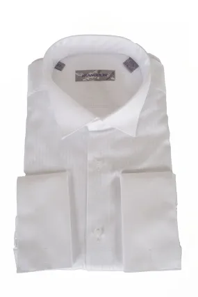 "Alberto" White Wingtip Tuxedo Shirt