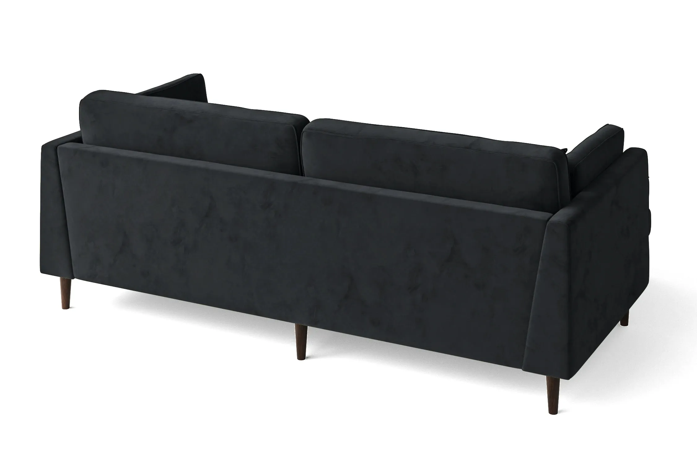 Ragusa 3 Seater Left Hand Facing Chaise Lounge Corner Sofa Dark Grey Velvet